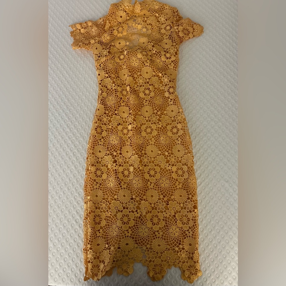 Beautiful woven Yellow Dress